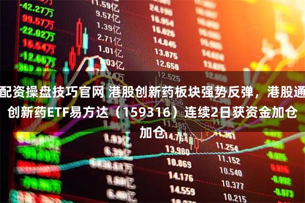 配资操盘技巧官网 港股创新药板块强势反弹，港股通创新药ETF易方达（159316）连续2日获资金加仓